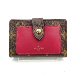 Authentic Louis Vuitton Brown Monogram Leather Wallet mn382-030426